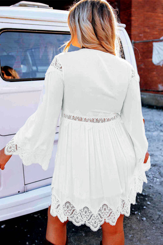 Dreamy White Lace Mini Dress