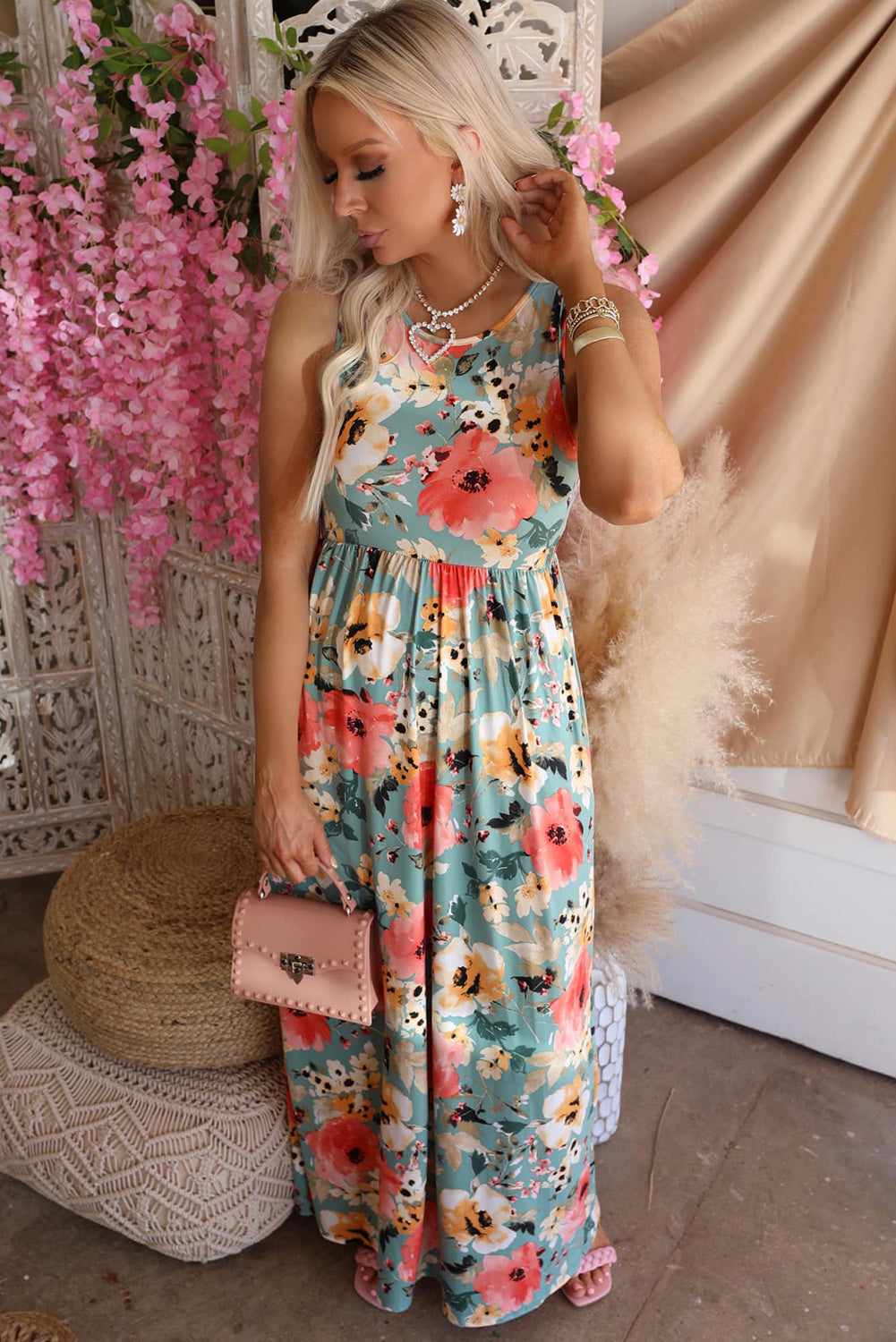 Boho Floral Maxi Dress